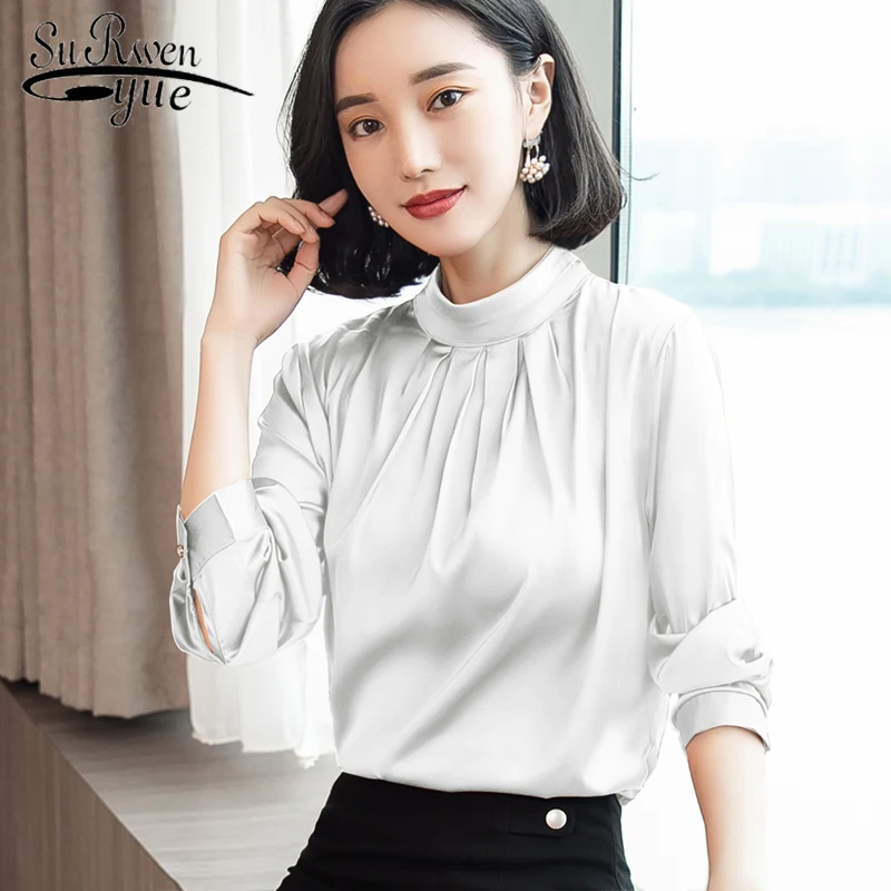 Blusas mujer de moda осень 2020 женская блузка с длинными рукавами модная рабочая одежда