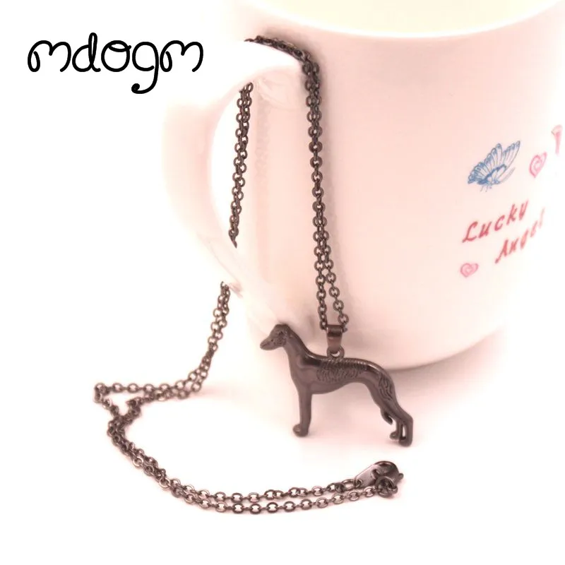 Милый ожерелье с изображением уиппета собака животное кулон покрыто золотом