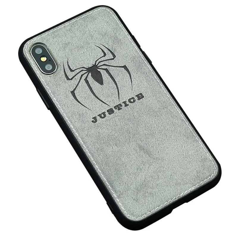 Марвел Мстители ткань чехол для телефона для Iphone 7 8 6 6s Plus X Xs Max Xr паук ткань мягкий чехол DC Вселенная холст силиконовый чехол
