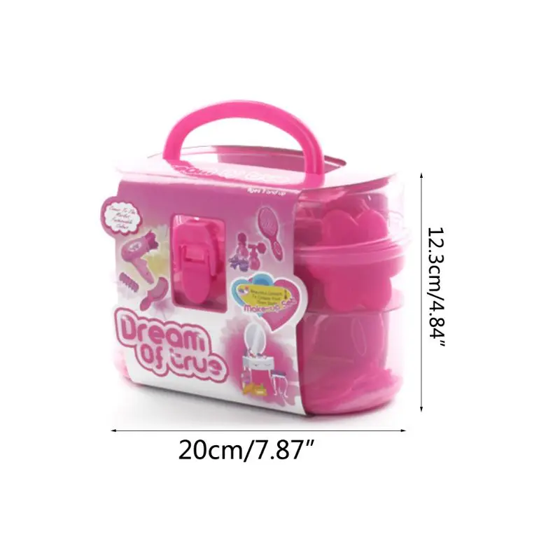 

Children Pretend Play Kid Make Up Toys Set Hairdressing Simulation Cosmetic Girls Dressing Travel Kit