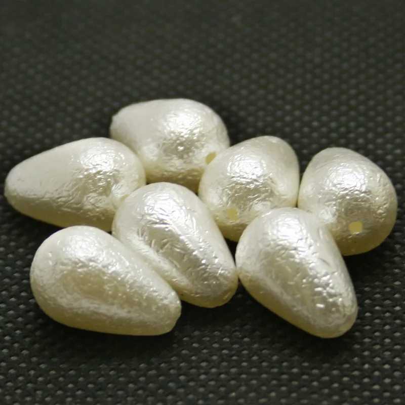 Big Hole/Water Drop /Heart ABS White Imitation Pearl Beads Round Bead Wrinkled skin fit DIY Bracelet Making | Дом и сад