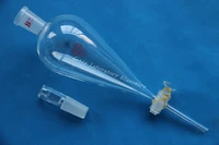 500 ml pyriform separatory funnel with straight tip out for drip 2440 jointglass stopcock laboratory glass