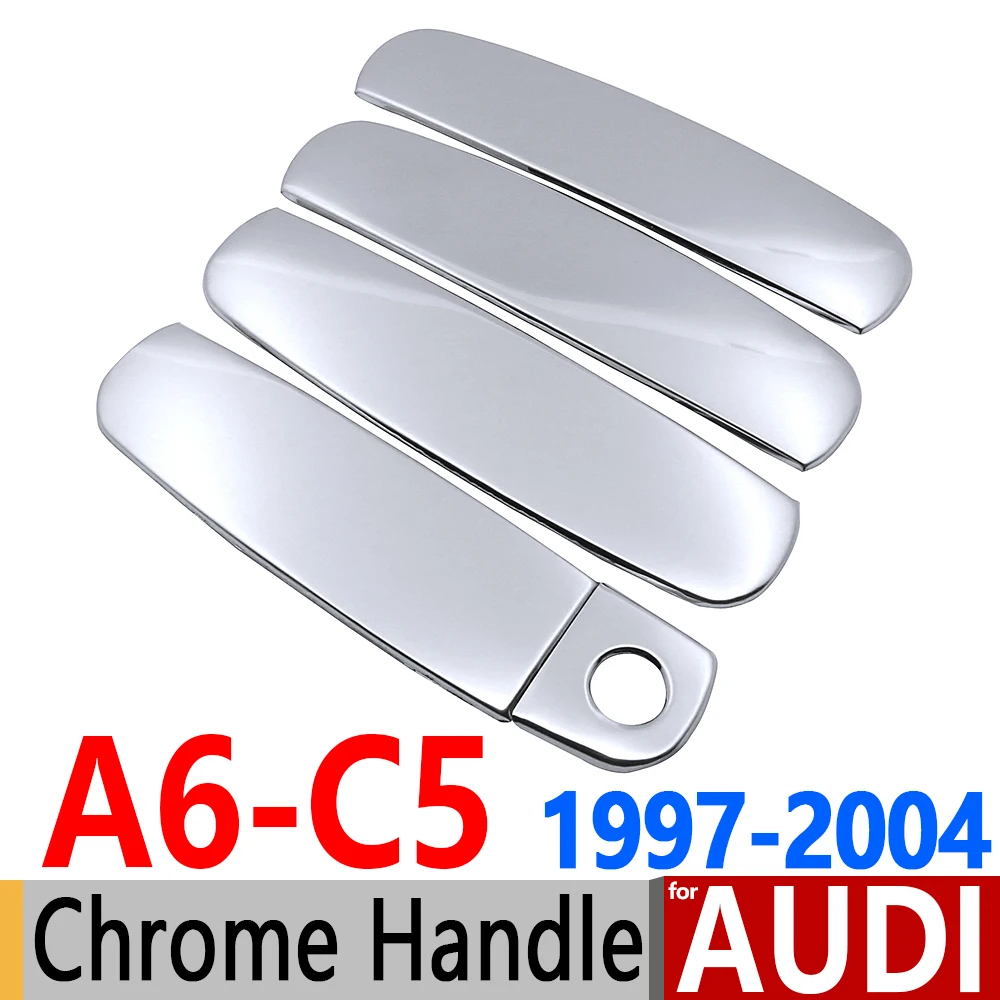 Для Audi A6 C5 4B хромированные покрытия для дверных ручек аксессуары из нержавеющей