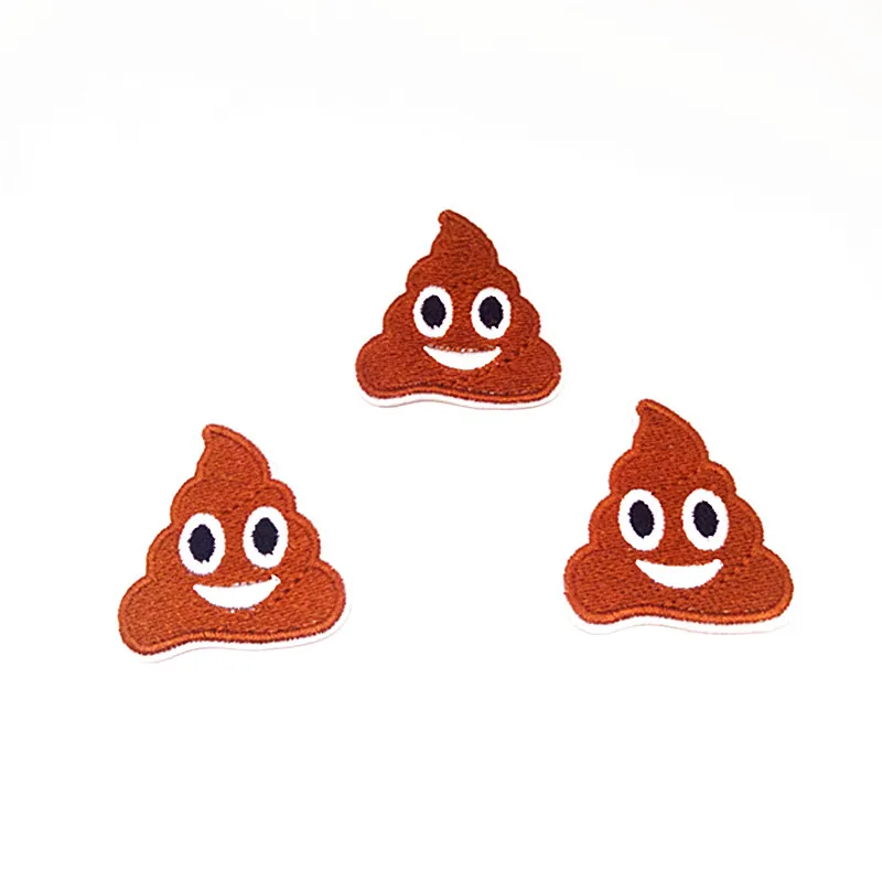 3 шт табурет Faeces значок нашивки вышитые железные на патчи для одежды DIY полосы