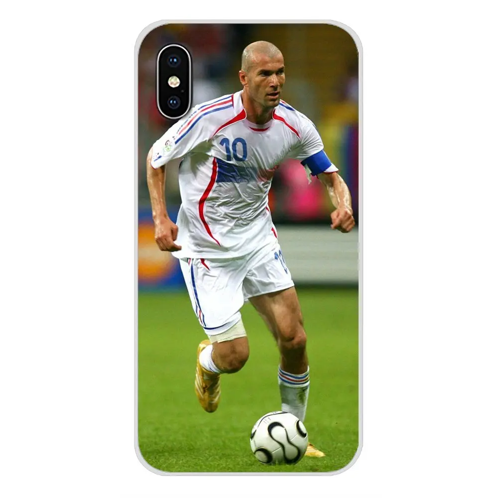 Прозрачный чехол из ТПУ для Apple iPhone X XR XS MAX 4 4S 5 5S 5C SE 6 6S 7 8 Plus ipod touch Zinedine Yazid Zidane