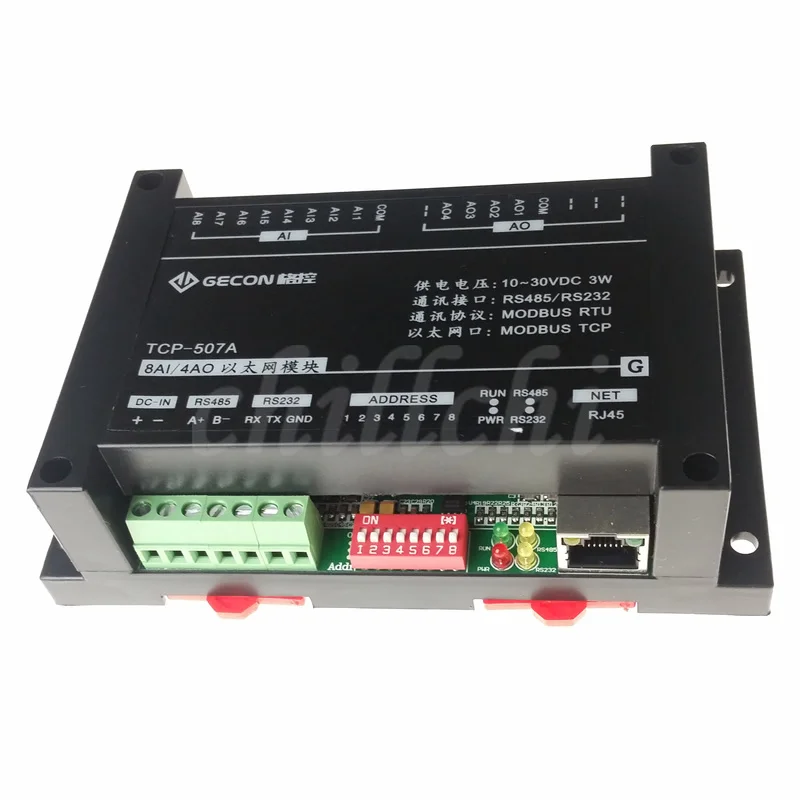 8AI4AO аналоговый входной и выходной модуль Ethernet RS485 RJ45 232 интерфейс Modbus