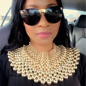 Индийские украшения ручной работы из бисера эффектные ожерелья для женщин ошейник из бисера колье Макси ожерелье Свадебные украшения UKMOC