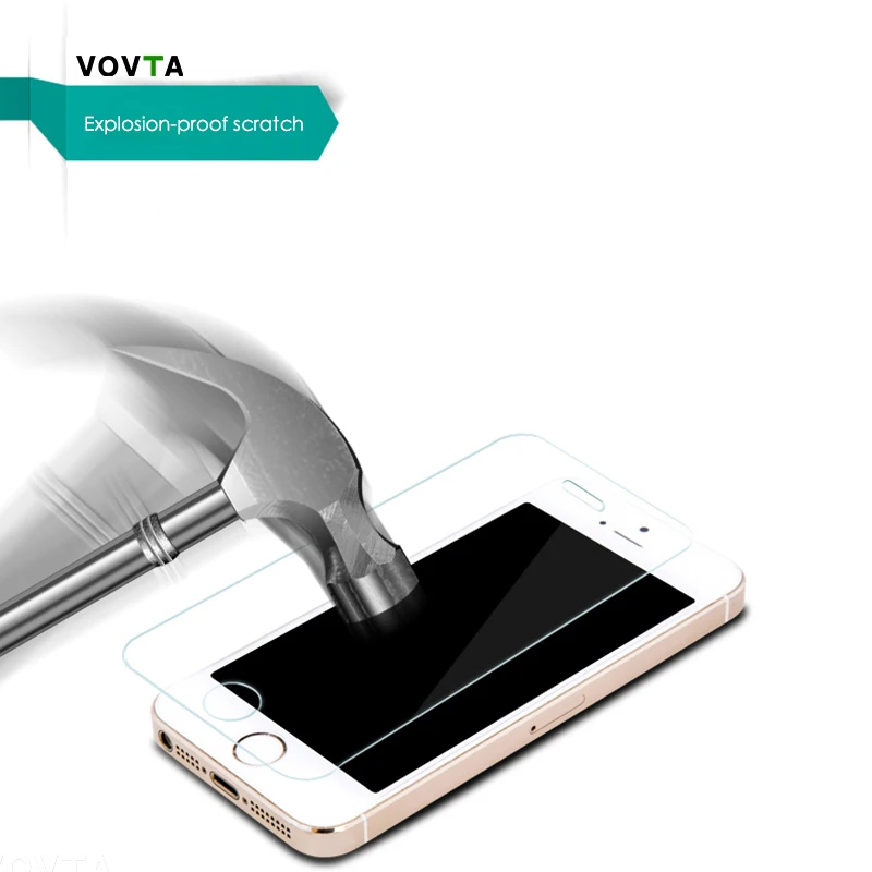 VOVTA 5s стекло для iPhone 6 7 6s на закаленная пленка защита 9 H протектор экрана se 8 5 X