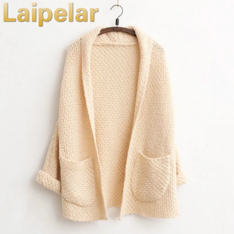 2018 г. ulzzang повседневный длинный вязаный кардиган для девушек Осенний корейский