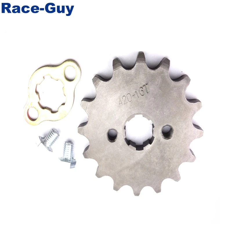 420 16 Tooth 17mm Front Chain Sprocket Gear For 50cc 70cc 90cc 110cc 125cc 140cc 150cc 160cc Engine ATV Quad Pit Dirt Trail Bike |