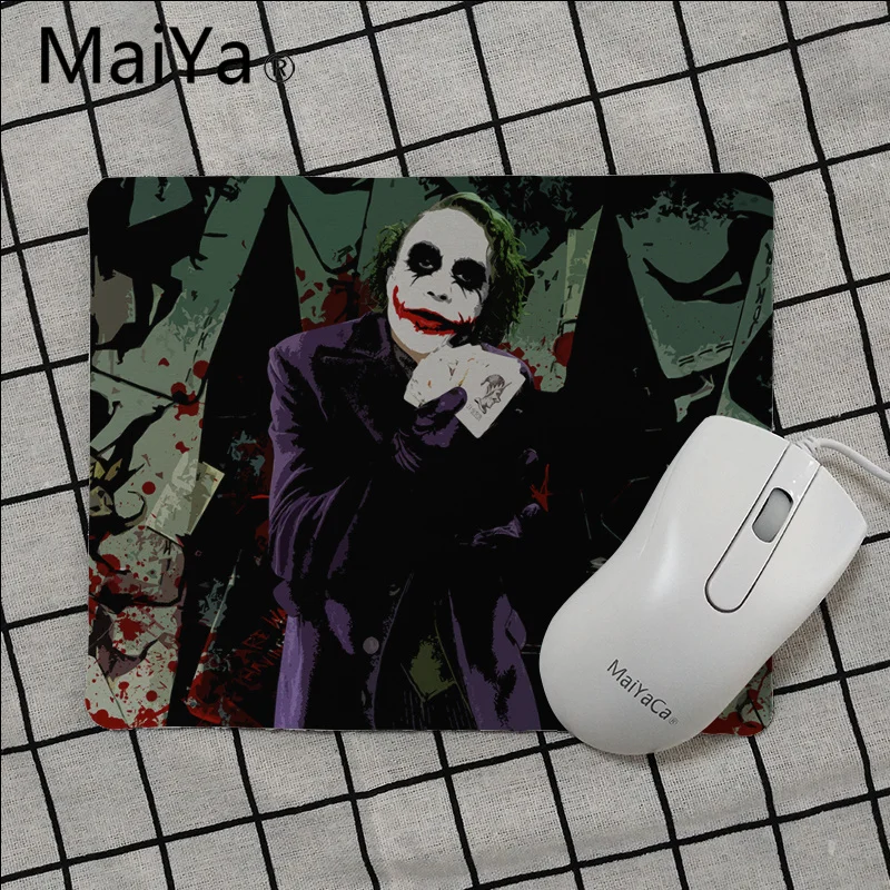 No Lock Edge25x29cm Maiya Высокое качество DC Бэтмен Джокер ноутбук коврик для мыши Топ продаж подставка под руку мышь - Цвет: No Lock Edge25x29cm
