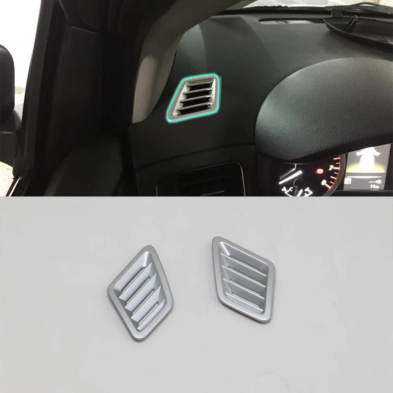 

Car Accessories Interior Decoration ABS Front Upper Air Condition Vent Outlet Cover Trim 4pcs For Nissan Tiida 2016 Car Styling