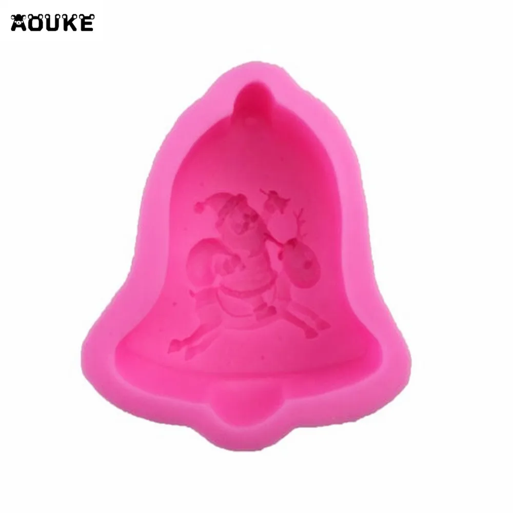 Силиконовая форма в виде колокольчика оленя Санта Клауса шоколада искусственные