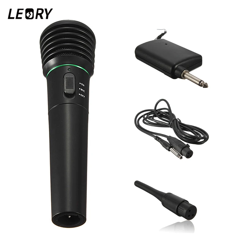 LEORY профессиональный ручной проводной и беспроводной микрофон 2 в 1 студийный