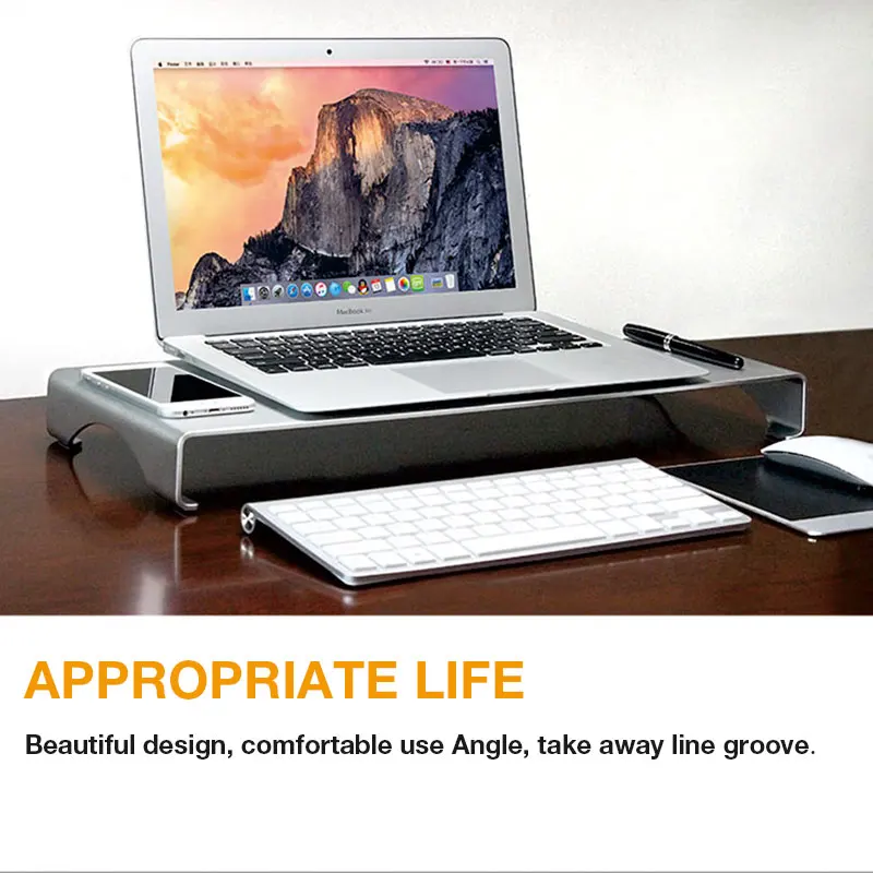 Алюминиевая Подставка для ноутбука настольный держатель Apple iMac/Tablet/ MacBook Pro/PC/Notebook