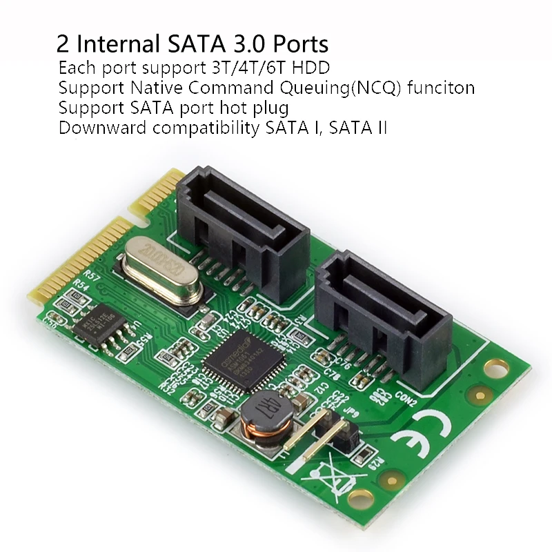 2 порта SATA 3 0 Mini PCI E контроллер карты|port sata|sata 3.0sata controller card |