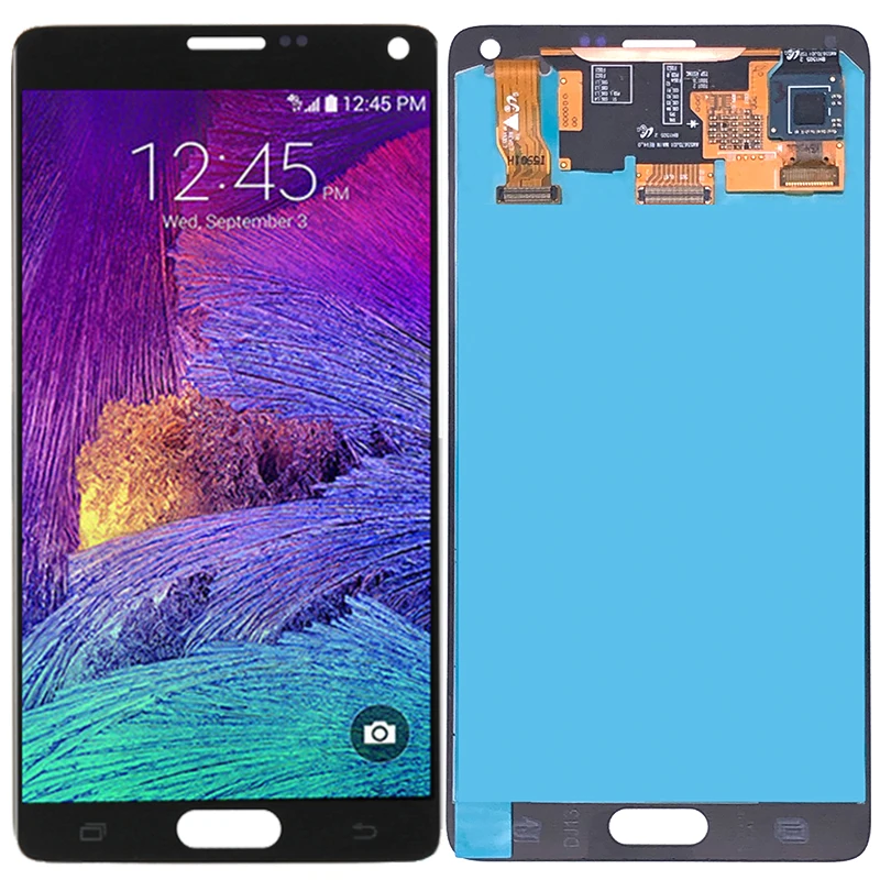 Оригинальный ЖК дисплей для samsung Galaxy Note 4 AMOLED сенсорный экран SM N910F N910C рамка