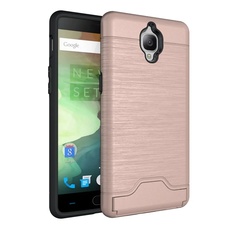 Oneplus 3 Case High Quality Anti-knock TPU&ampPC Plastic Dual Armor Cover Brushed Back For OnePlus 3T Mobile Phone | Мобильные