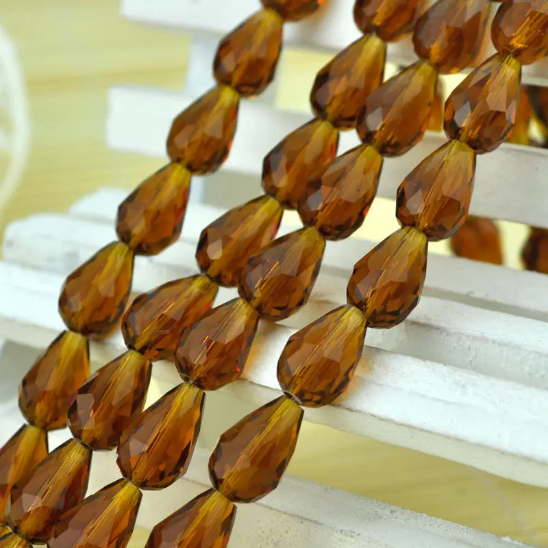 

8x12mm Waterdrop Crystal Beads Crystal Faceted Beads for Chandeliers Jewelry Beads DIY 300pcs/lot