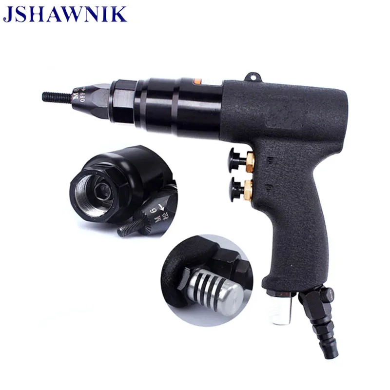 NEW M5/M6/M8 Pneumatic Riveters Pneumatic Pull Setter Air Rivets Nut Gun Tool Only for Galvanized iron Rivet Nuts