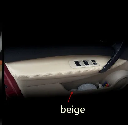 beige color Soarhorsecar, накладка на подлокотник для межкомнатной двери автомобиля, накладка из искусственной кожи, Модифицированная, подходит для Nissan QASHQAI J10 2007-, аксессуары - Название цвета: beige color