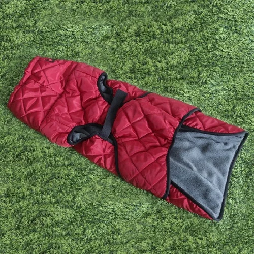 Red Одежда для собак, куртка для больших собак, пальто, зимняя мягкая теплая флисовая одежда для собак, утепленная хлопковая одежда для собак - Цвет: Red