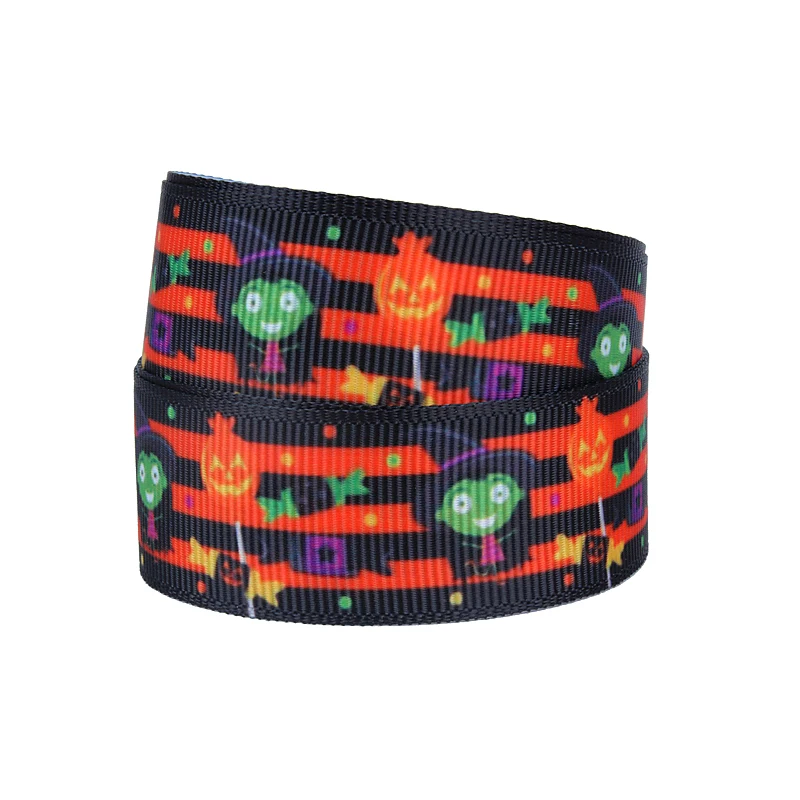 

Halloween witch design printed grosgrain ribbon for decoration