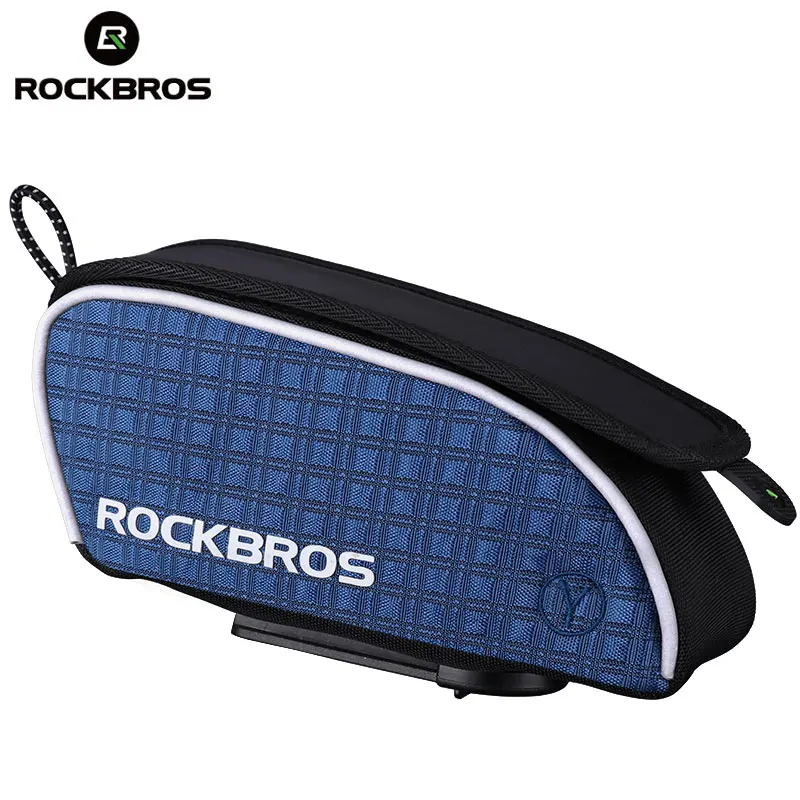 ROCKBROS Велосипедная Топ Труба Сумка Непромокаемая Велоспортные Езда Велосипедные Мешки С Крышкой Портативный Удобный MTB Дорожные Велосипедные Аксессуары - Цвет: Синий