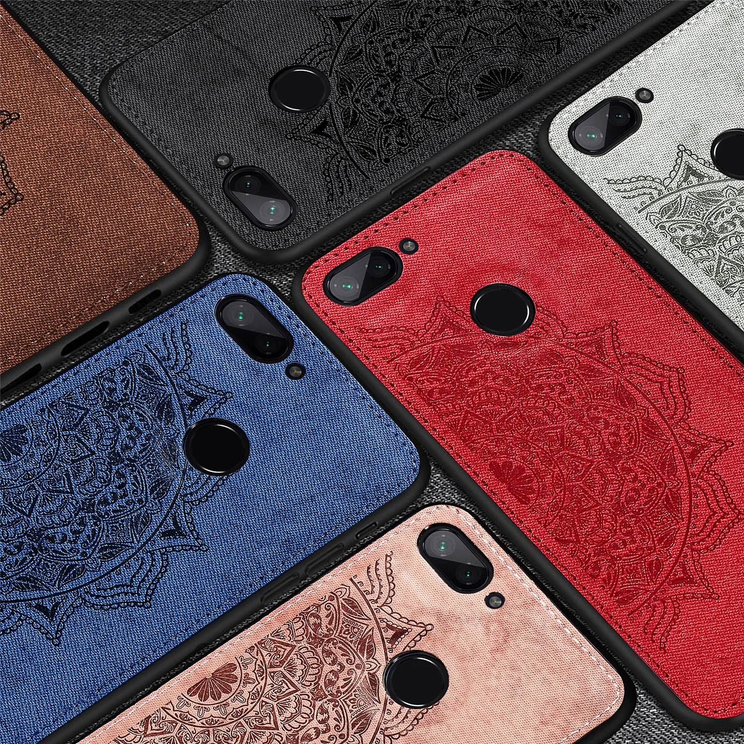 Luxury Cloth Texture Shockproof Case for Xiaomi Redmi 6 Cover Coque On 6A Go Magnetic Car Holder Protective Cases |