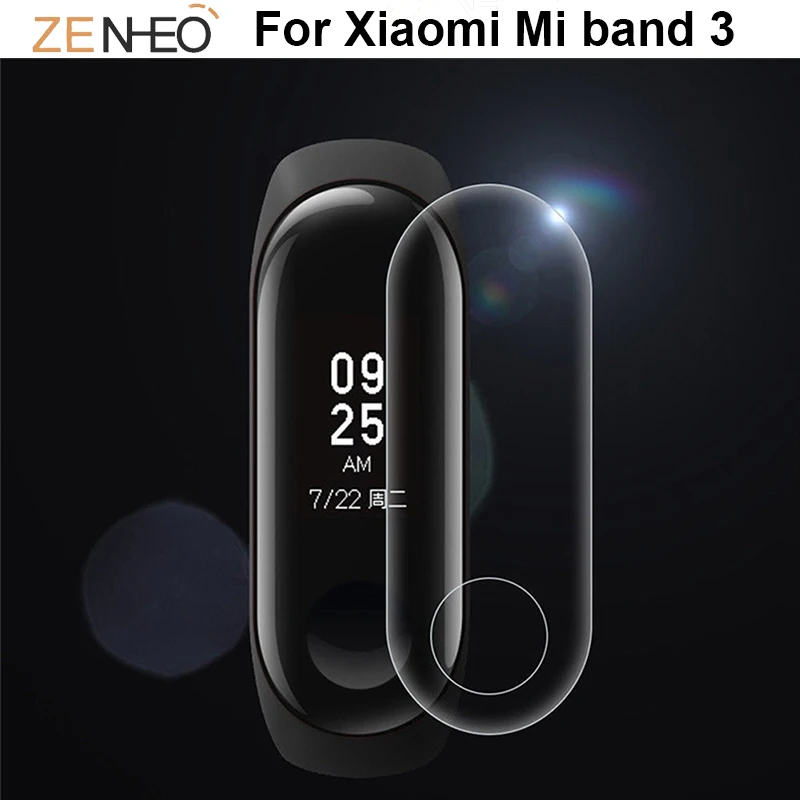 Изогнутое стекло 2.5D с полным покрытием не закаленное для Xiaomi Mi band 3 шт./5 шт.