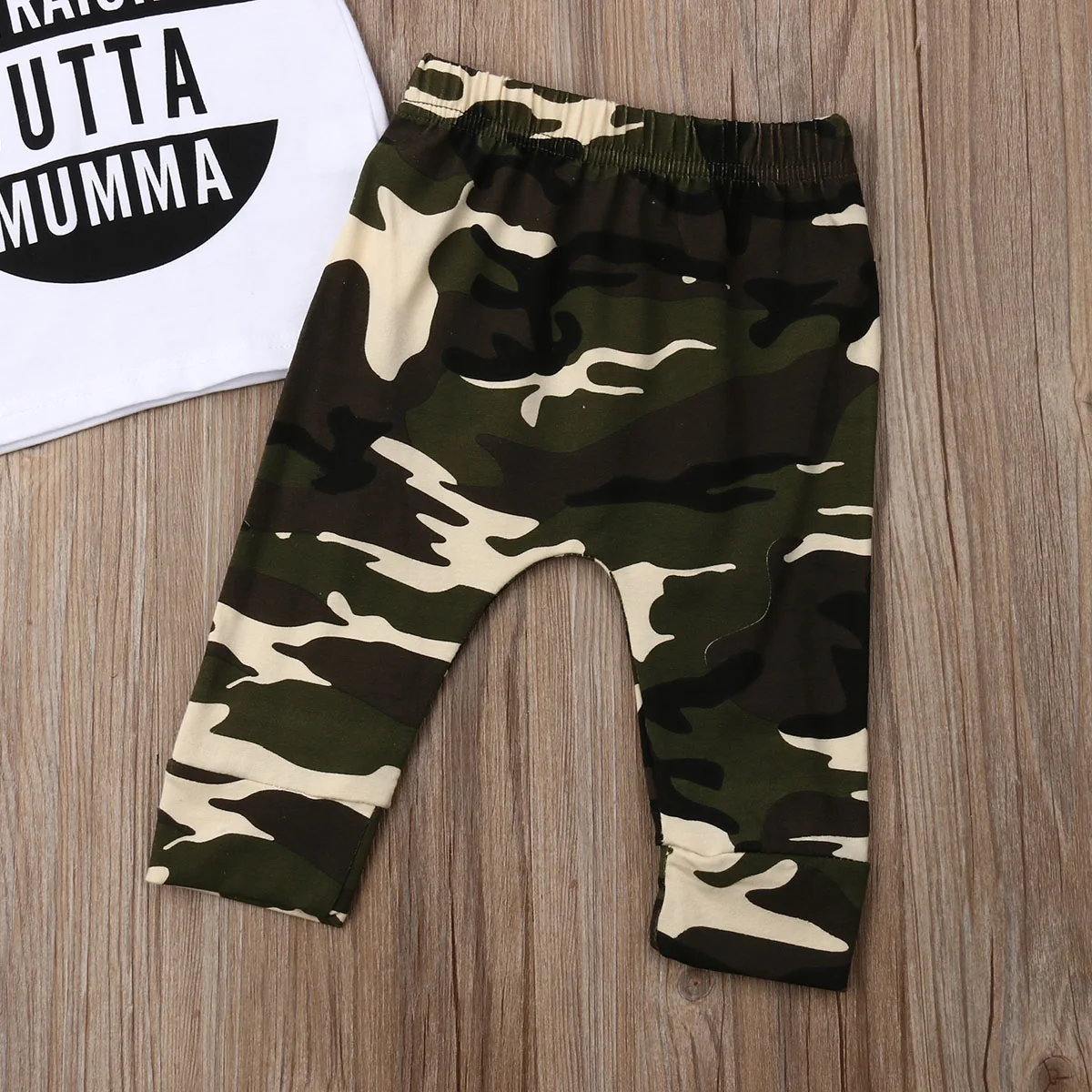 2PCS Newborn Toddler Kids Baby Boy Clothes Set Short Sleeve T Shirt Tops Camouflage Long Pants Summer Casual Outfits |