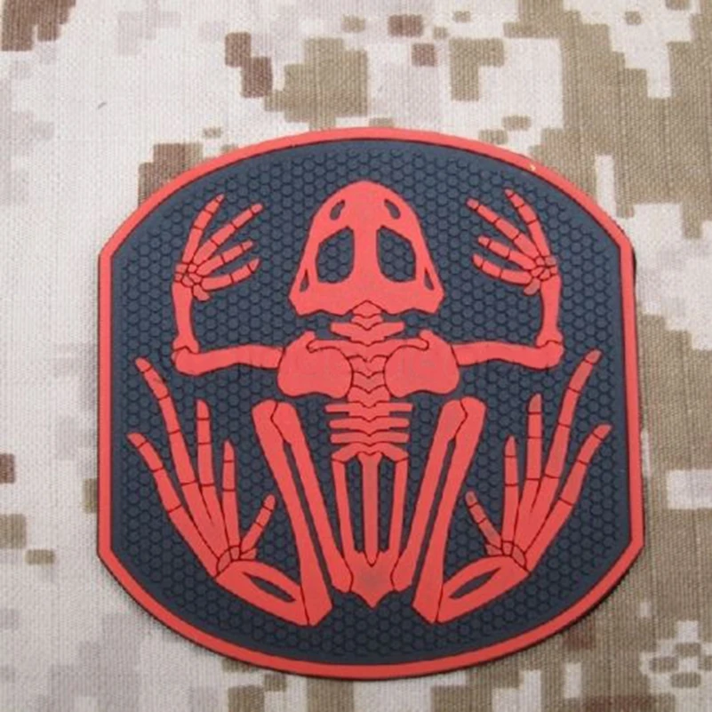 Devgru спецназ ВМС команда 6 Скелет Лягушки Frogman боевой дух резиновый отрезок из ПВХ Армия Тактический Swat значок военные нашивки