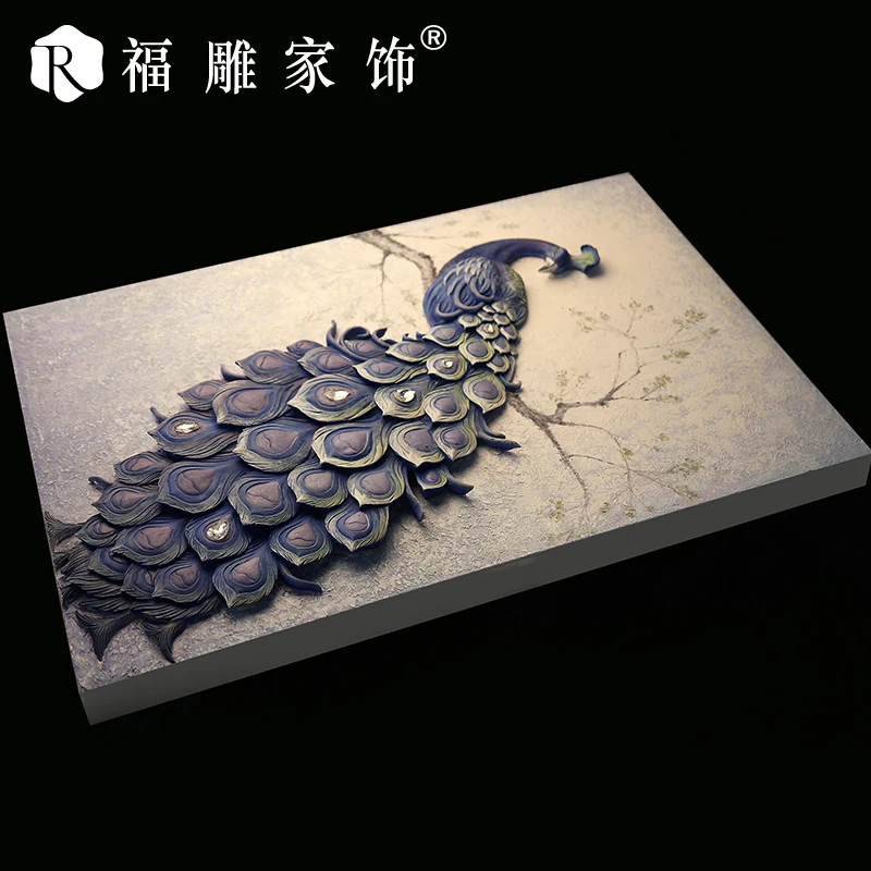 Fuzhou резная вертикальная версия рельефной картины для крыльца ручная роспись
