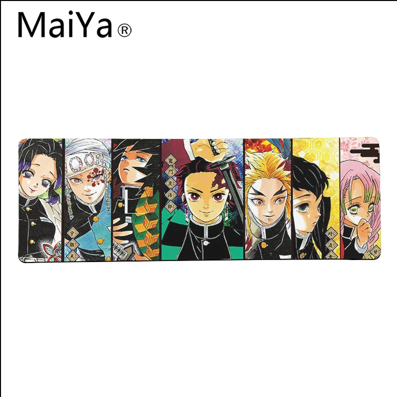 Lock Edge 30x80cm Maiya высокое качество Demon Slayer Kimetsu no Yaiba DIY дизайн игровой с узором коврик для мыши большой коврик для мыши клавиатуры коврик - Цвет: Lock Edge 30x80cm