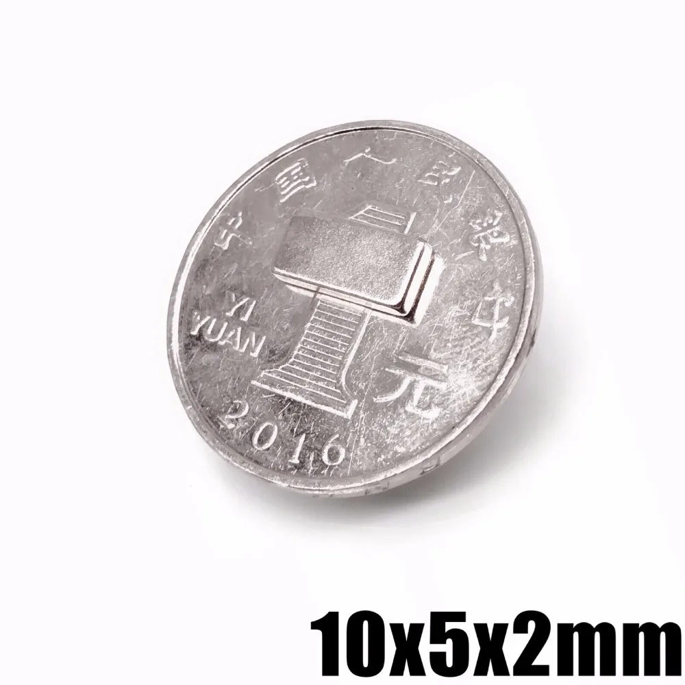 20/50/100/200 шт./лот N35 прямоугольные магниты f 10x5x2 мм супер сильный неодимовый магнит 10*5*2 мм Магниты NdFeB(неодим-железо-бор 10 мм x 5 мм x 2 мм