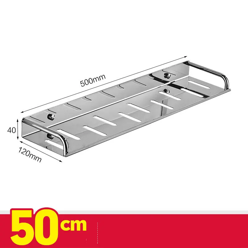 50cm and 1 layer Кухонная полка, настенные стеллажи, хранилище для кухонной утвари, инструменты, горшок, бутылка, 304, держатель из нержавеющей стали, аксессуары для ванной - Цвет: 50cm and 1 layer