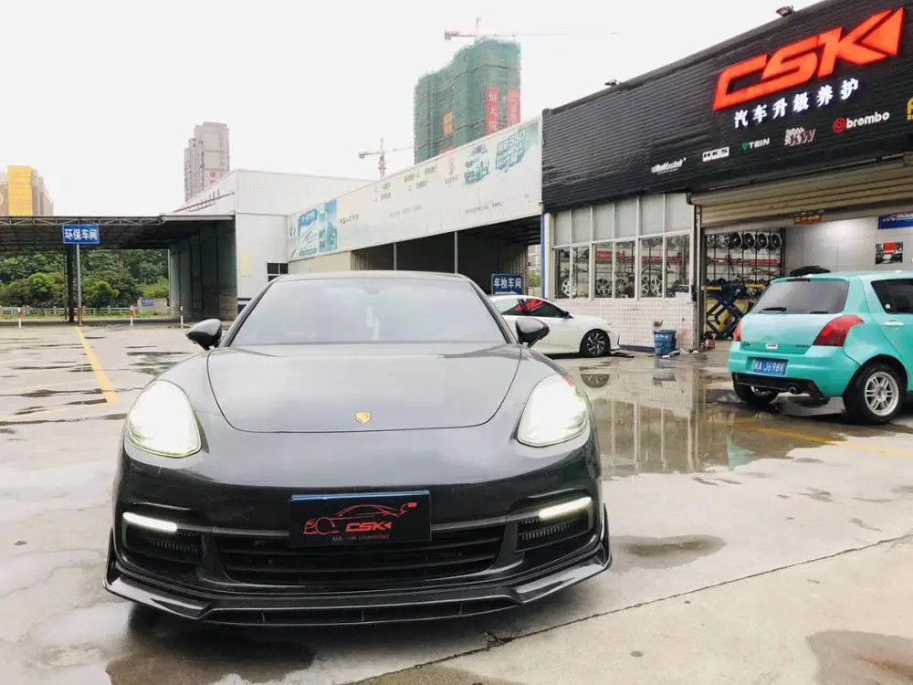 Карбоновая передняя губа для Porsche Panamera 971(2017 +) мужская стильная из углеродного