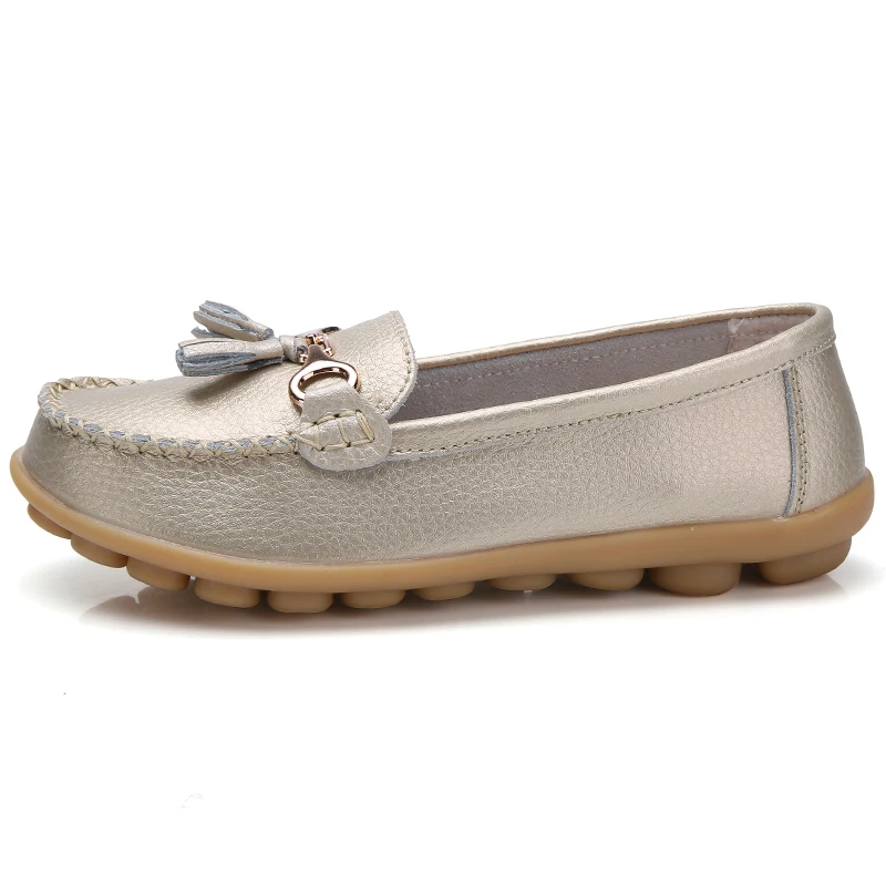 Женские мокасины из натуральной кожи Aphixta дышащие на плоской подошве обувь