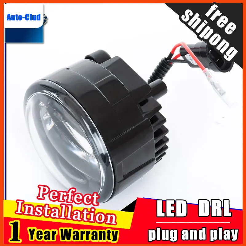 

Car-styling LED fog light for Nissan X-Trail LED Fog lamp with lens and LED day time running ligh for car 2 function