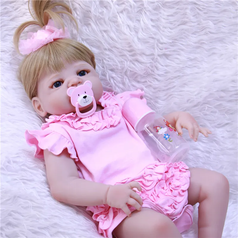NPK baby doll reborn 23 ''полностью силиконовые куклы игрушки для девочек Подарочная
