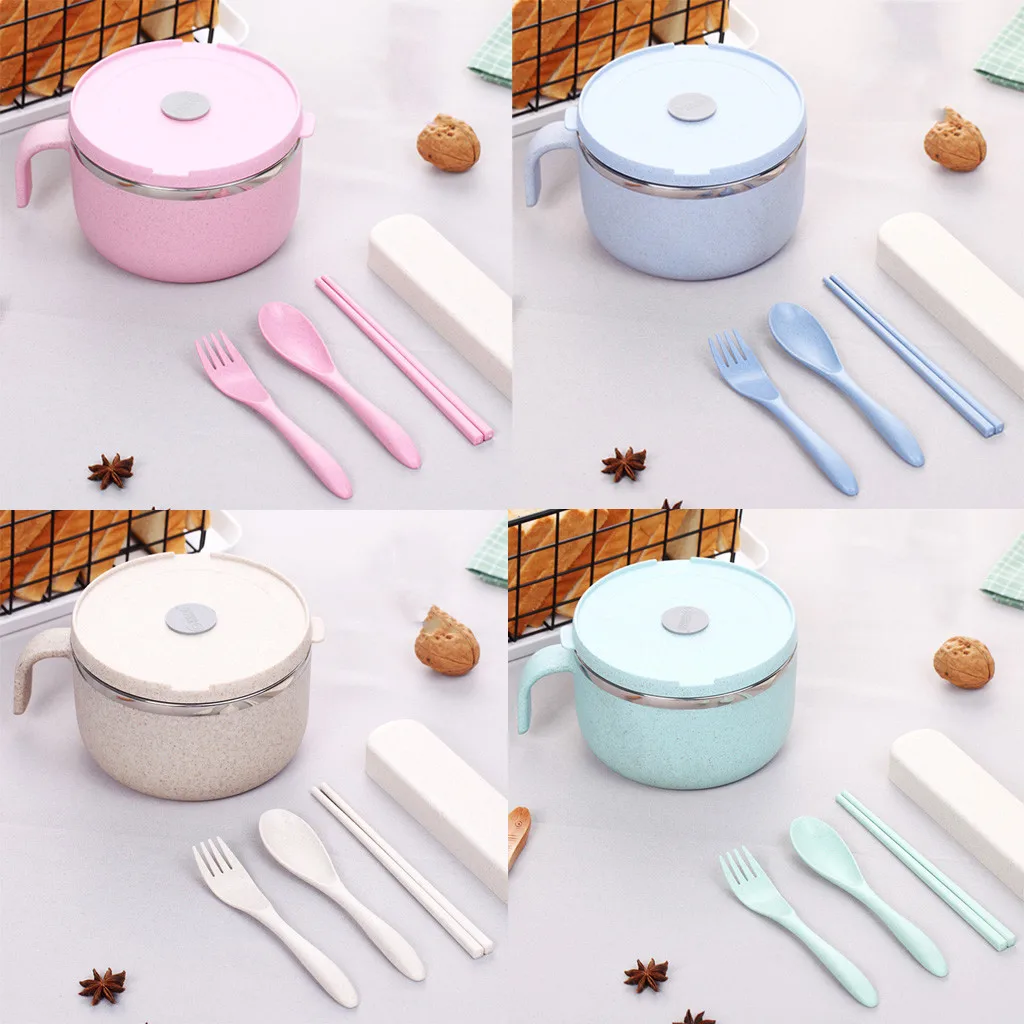 Миски с фруктовым бабочкой миска из пшеничной соломы для супа крышкой домашняя