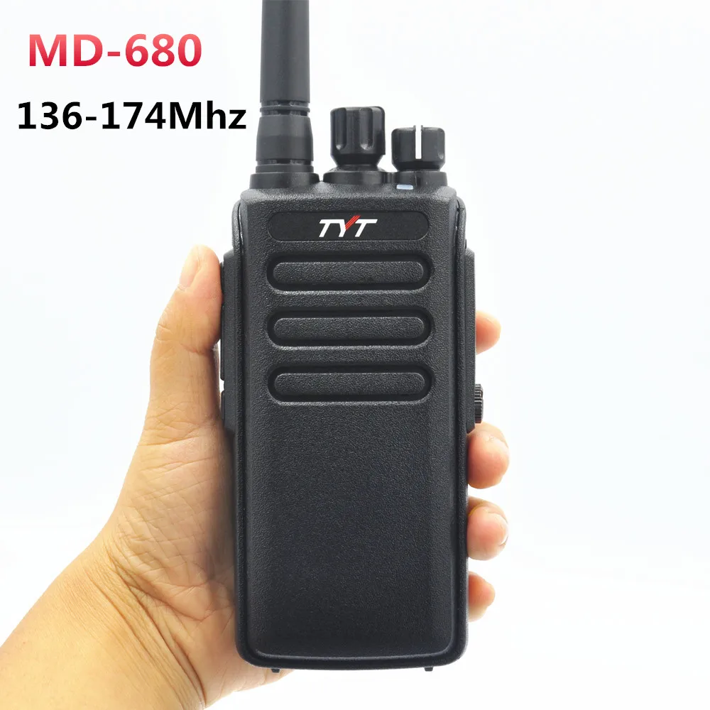 

Цифровая TYT MD-680 VHF 136-174 МГц двухсторонняя радиостанция высокой мощности 10 Вт, Водонепроницаемая IP67 рация дальнего действия для работы