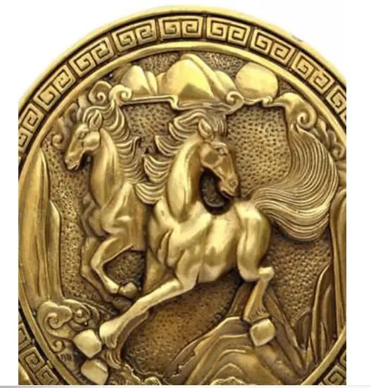 21cm New of feng shui furnishing articles Anaglyph Copper horse arts | Дом и сад