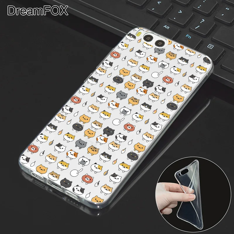 DREAMFOX L513 милый Кот силиконовый чехол-накладка из мягкого ТПУ чехол крышка для Xiaomi
