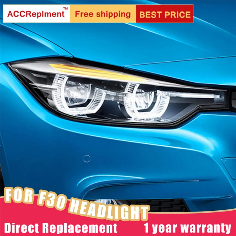 2 шт. светодиодный фары для BMW 3 серии F30 2012 2016 Автомобильные ангельские глазки