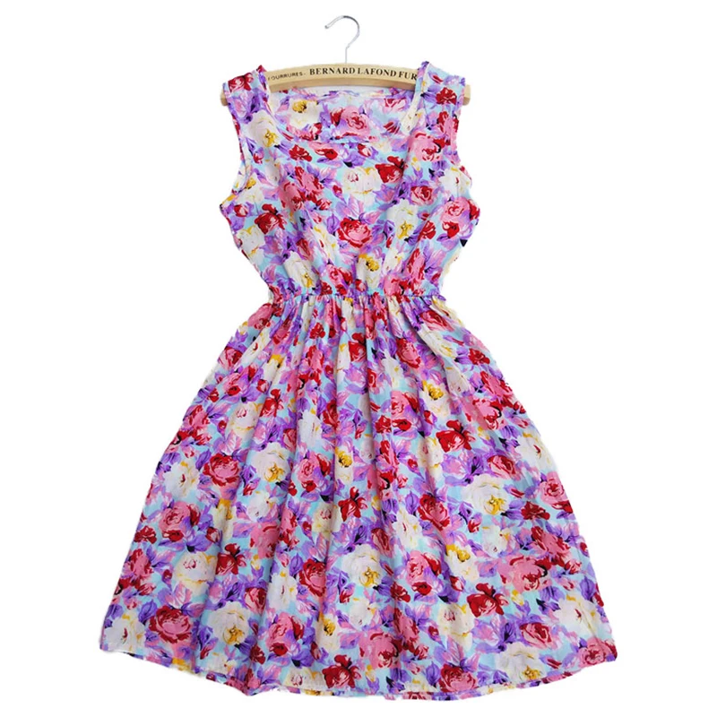 Летнее модное женское платье с цветочным рисунком короткое вечернее vestidos