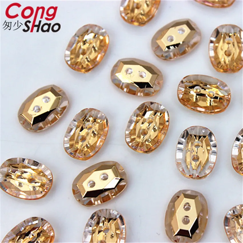 Овальные камни и кристаллы Cong Shao 200 шт. 10*13 мм акриловая Стразы с плоским