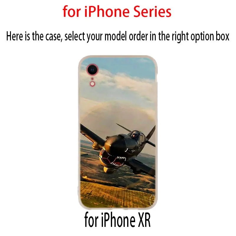 Пропеллер истребитель мягкий чехол для iPhone 12 11 Pro X XS Max XR 8 7 6 Plus 5s SE 2020 S 1 мини Чехол |