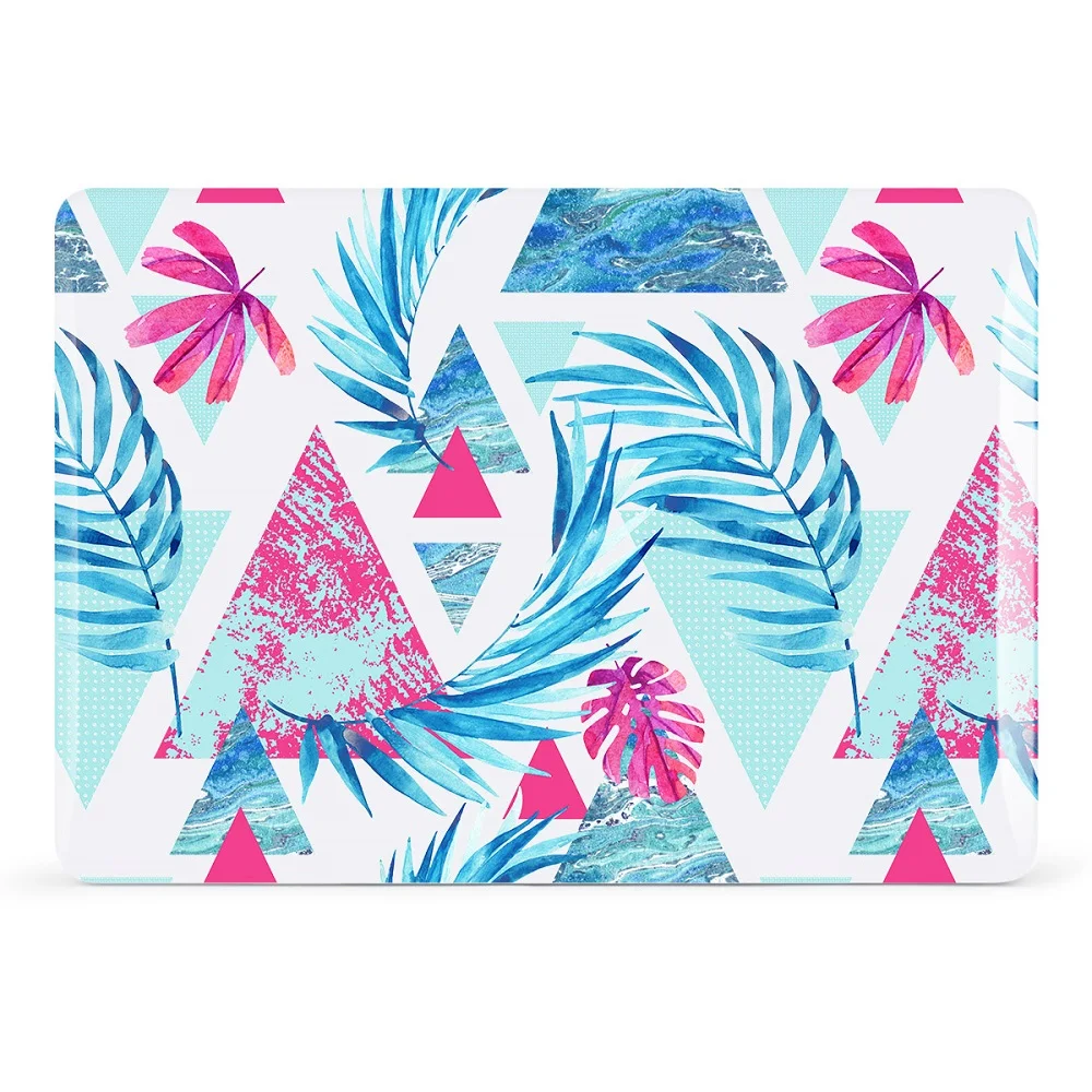 Летний стиль листьев узор Жесткий чехол для Macbook Air 11 12 13 Laptop Sleeve Mac book Pro 13 15 A1989 A1706 с retina