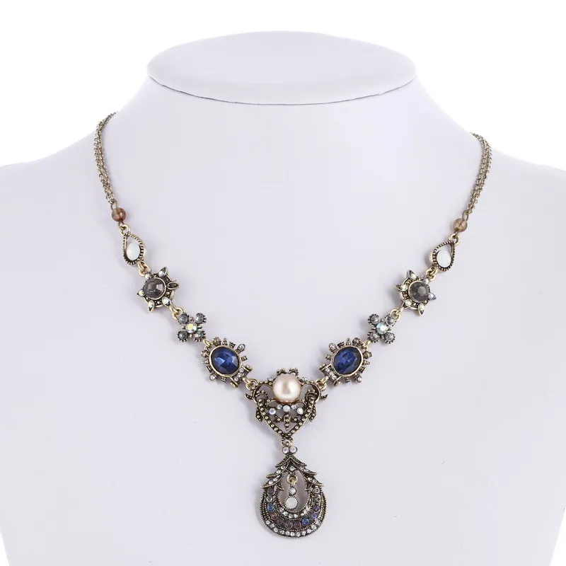 Женское винтажное ожерелье чокер с жемчугом и кристаллами|vintage choker necklaces|statement